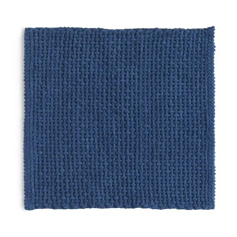 Compra Adesso Tappeto bagno 50x50 blu cotone e microfibra Frangipani