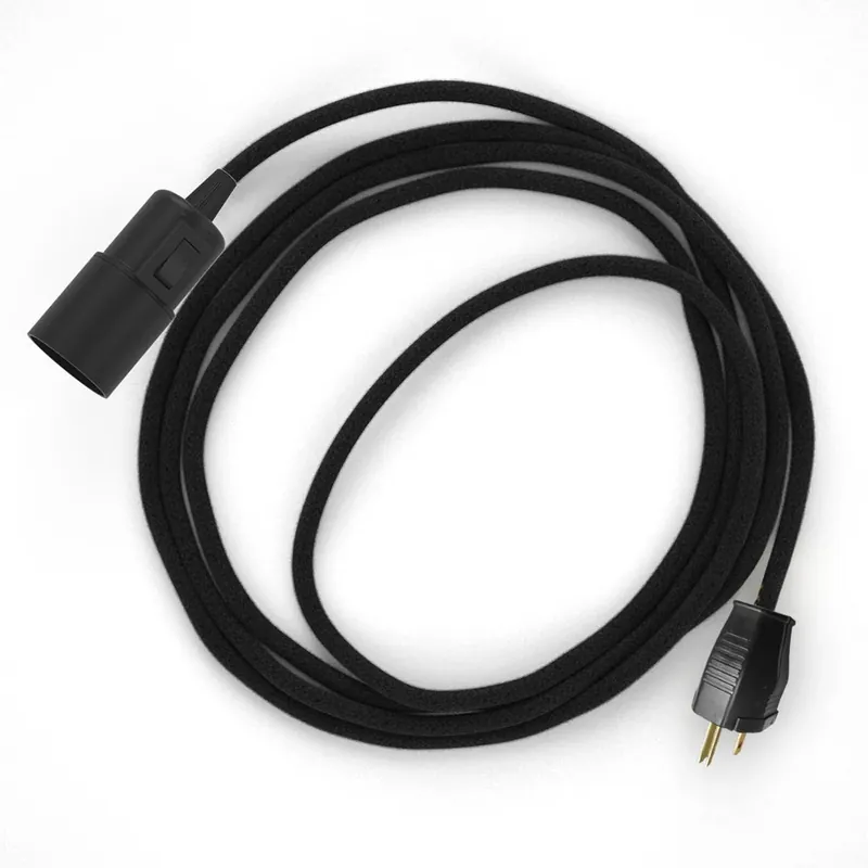Snake - Plug-in lamp with colored fabric cable - RC04 Economico