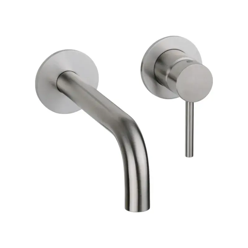 Mitigeur de lavabo rond mural en acier AISI 316 Pollini Jessy Steel MXLIMCMM3AS Ultima Occasione
