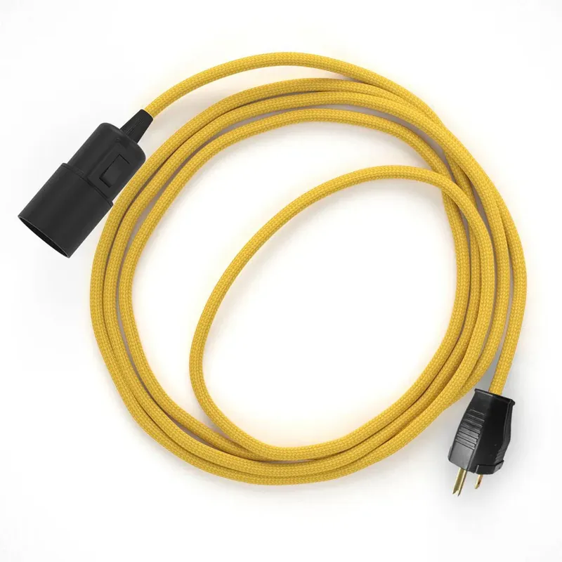 Snake - Plug-in lamp with colored fabric cable - RM25 Prezzo Conveniente