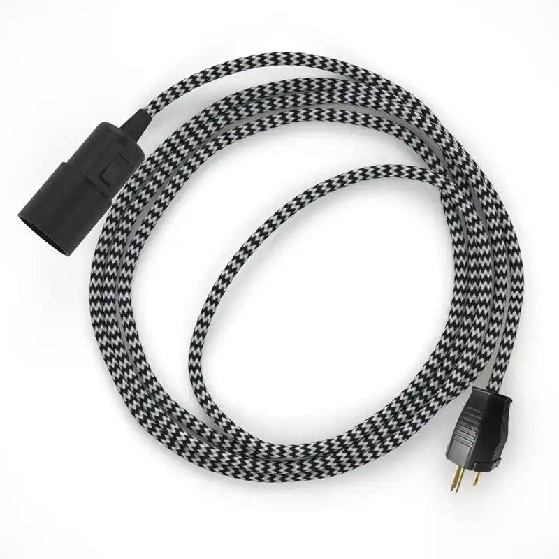 Snake - Plug-in lamp with Zig-Zag fabric cable - RZ04 Quantità Limitata