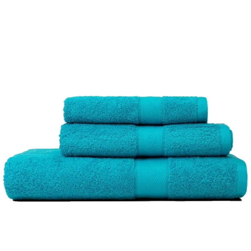 Popolare Set asciugamani in spugna 3 pezzi misure differenti color pavone Teddy