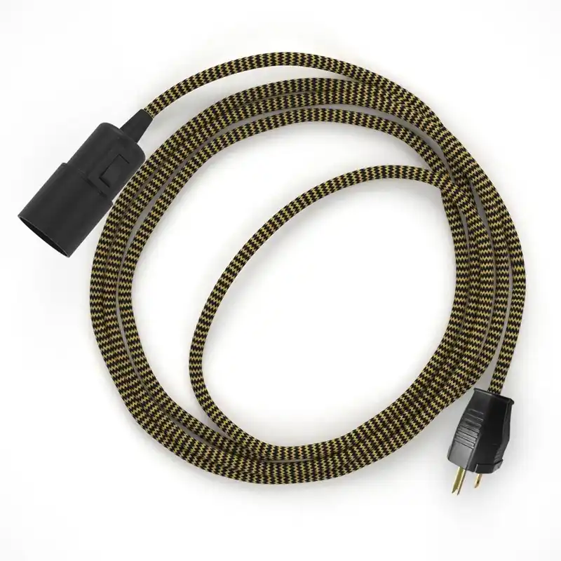 Miglior Prezzo Snake - Plug-in lamp with Zig-Zag fabric cable - RZ24
