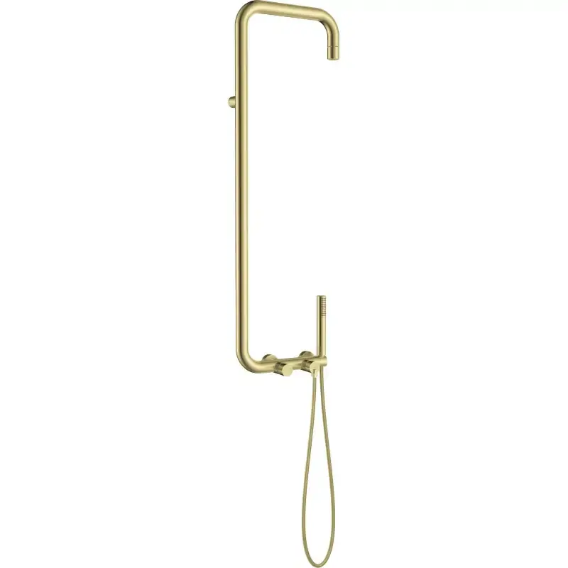 Colonne de douche avec mitigeur mécanique et pomme de douche aérateur de couleur or brossé Deante Silia NQS_R4XM Ultimissimo Modello