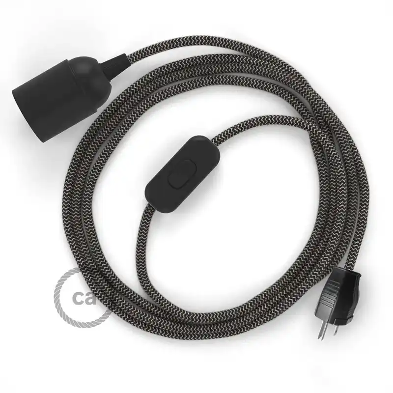 SnakeBis - Wiring with socket and Zig-Zag fabric cable - RD74 Super Prezzo