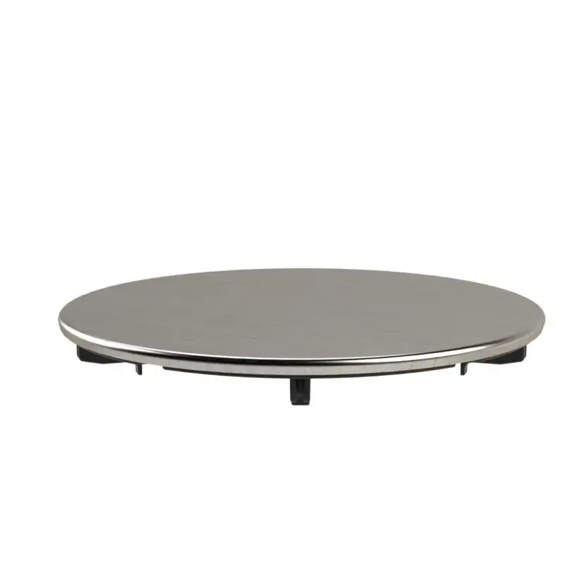 Popolare Plaque décorative pour poubelle Ø114 mm, coloris acier brossé L.B. Plast BAO-P3