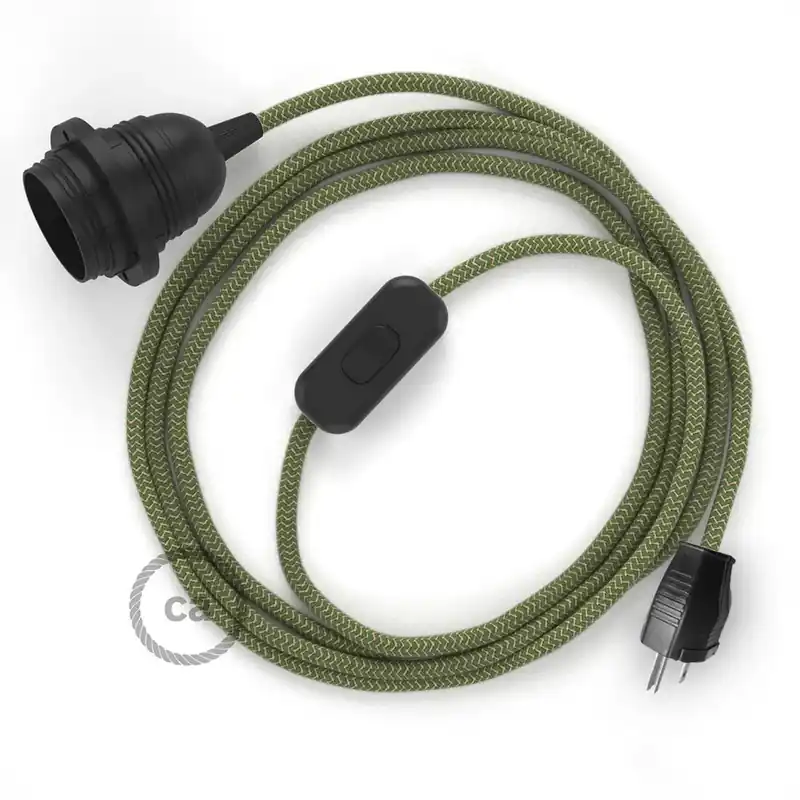 SnakeBis for lampshade – Wiring with socket and Zig-Zag fabric cable – RD72 Acquista Ora