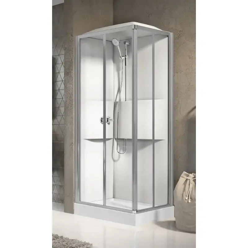 Subito Disponibile Cabine de douche multifonction 90 x 70 2 portes coulissantes et 2 portes fixes Novellini Media 2.0 A ME2A7090M-1AB