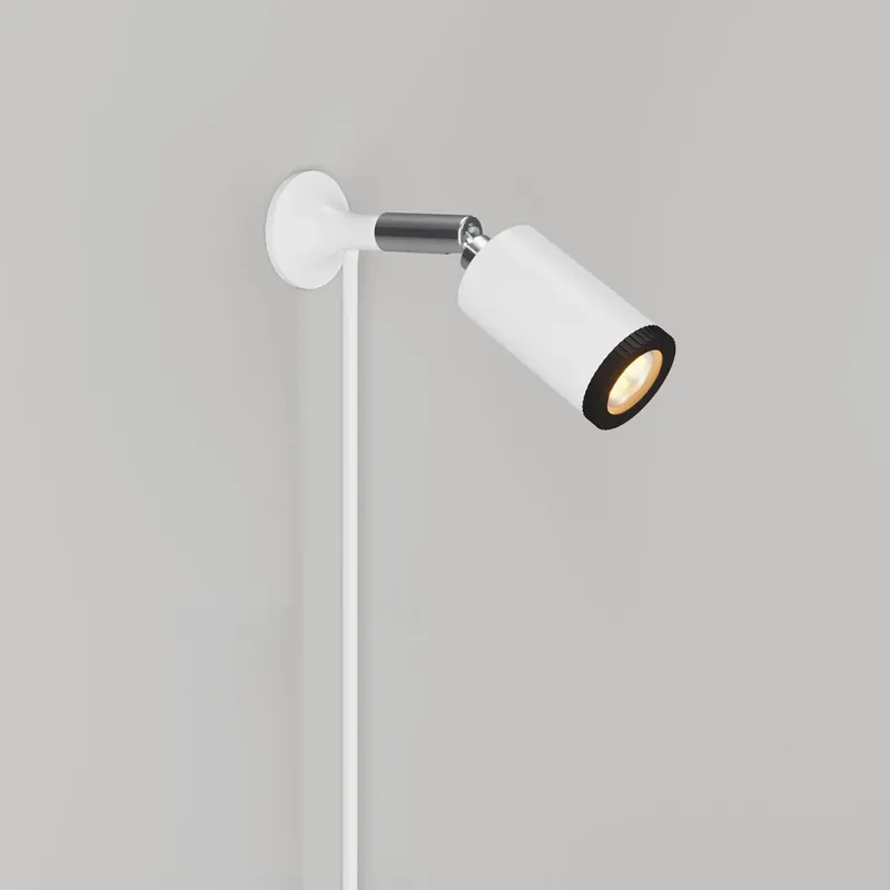 Saldi MAG-Y metal wall light with swivel joint and spotlight - Matt white