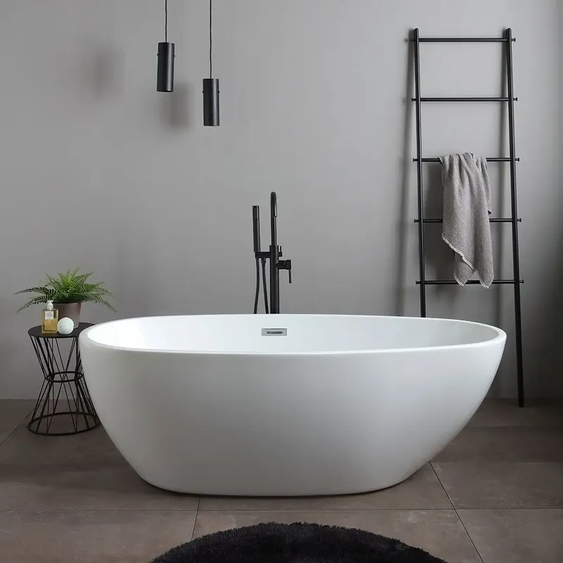 Vasca da bagno centrostanza in acrilico bianca Alexandra A Buon Prezzo