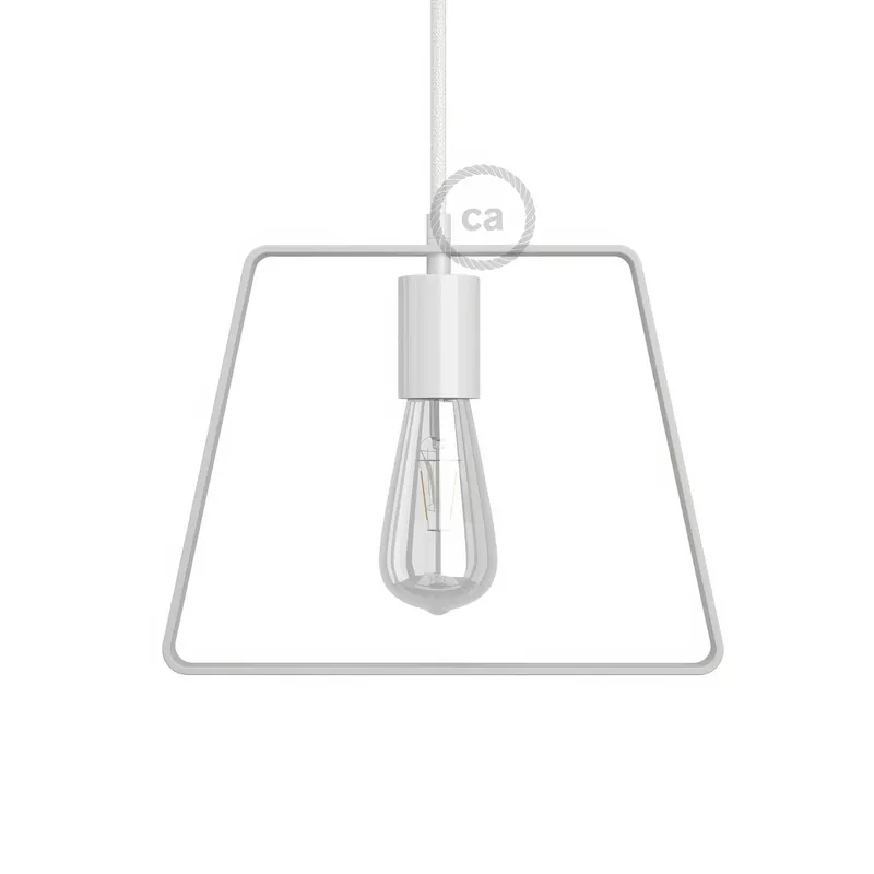 Prezzo Scontato Duedì metal base lampshade with metal socket cover and E26 socket - White