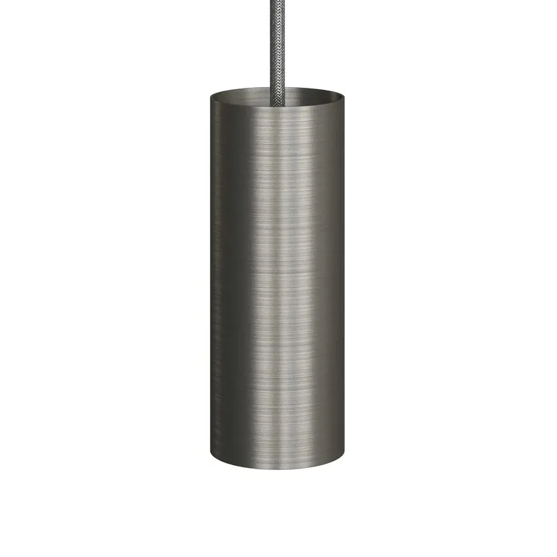 Tub-E12, spotlight tube with E12 double-ferrule socket - Brushed titanium Occasione