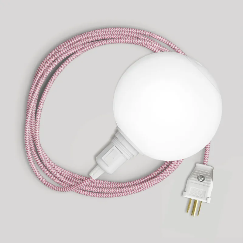 Sconto Snake portable lamp with socket switch, plug, and Unbreak-a-Ball unbreakable shade – RZ08