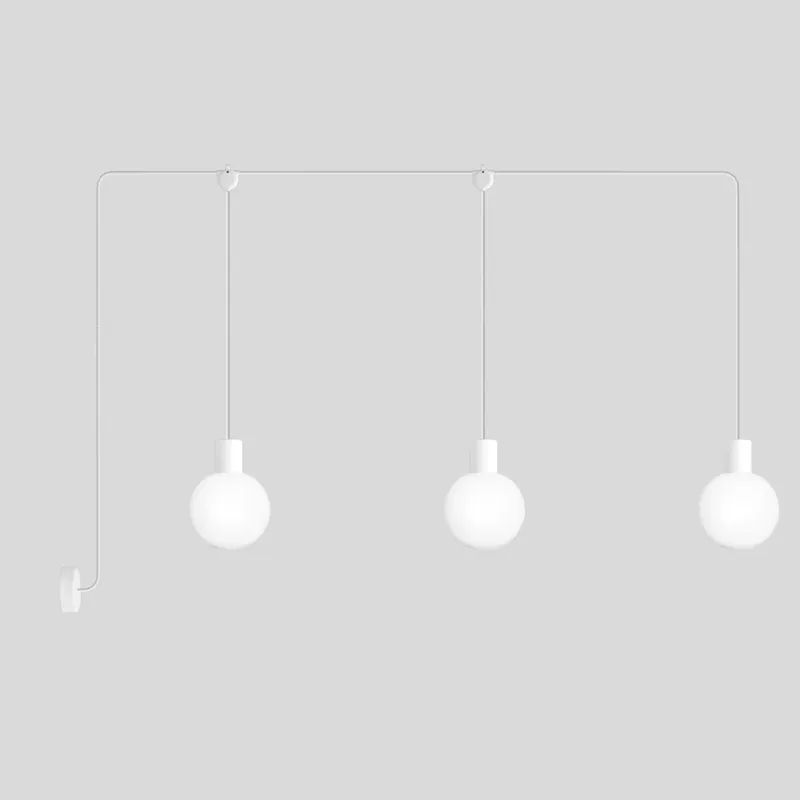 Modulair Outdoor Lamp, suitable for wet locations, with 3 drops and Unbreak-a-Ball unbreakable shades - White Occasione
