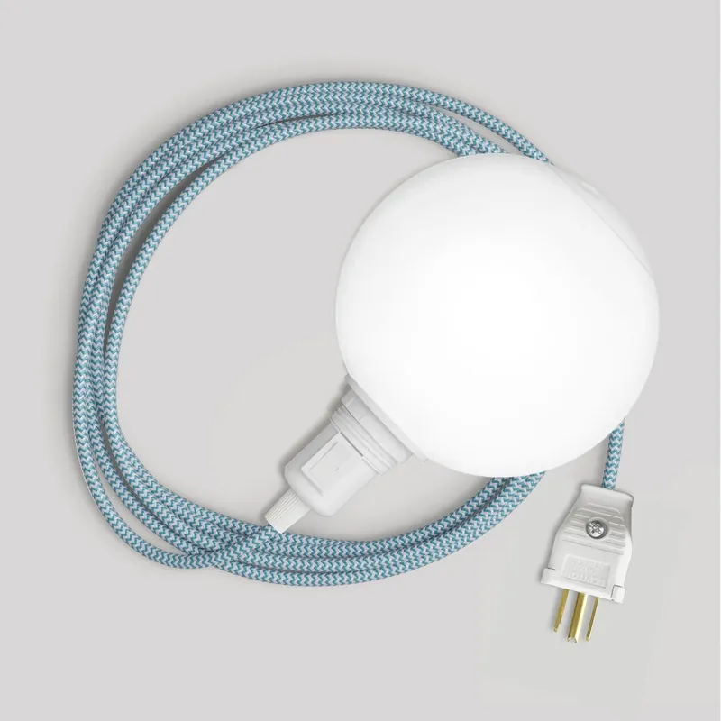 Prezzo Ridotto Snake Portable Lamp with socket switch, plug, and Unbreak-a-Ball unbreakable shade - RZ11