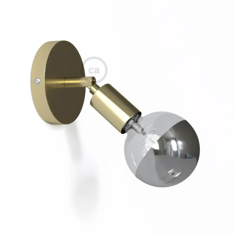 Fermaluce Metal 90°, the adjustable flush-mount wall light – Brass Sconto
