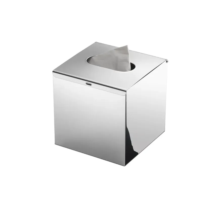 Portafazzoletti quadrato in acciaio inox lucido Porta fazzoletti bagno Non Perdere