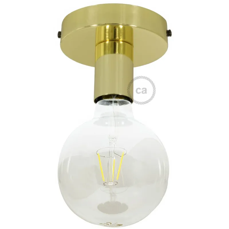 Fermaluce Metal, wall or ceiling flush light - Brass Nuovo Arrivo