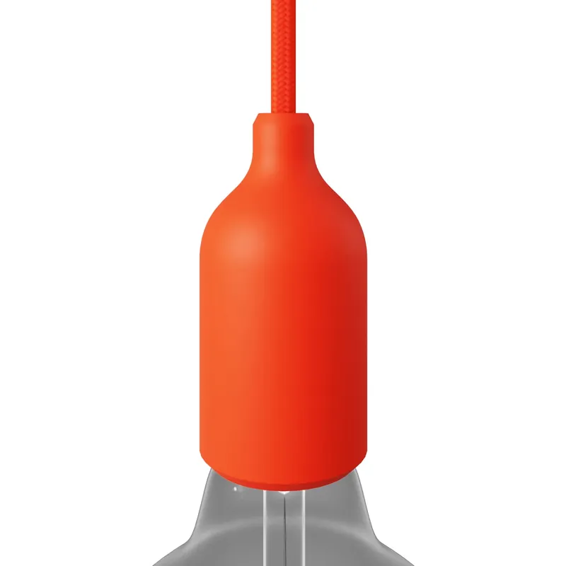 Compra Oggi Stesso Silicone E26 socket kit with hidden cable clamp - Orange