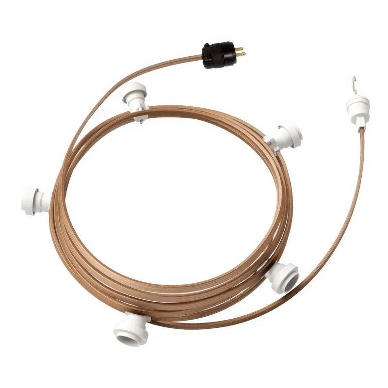 Offerta Lampo Ready-to-use 25 ft String Light with 5 white sockets, hook and plug - CM27