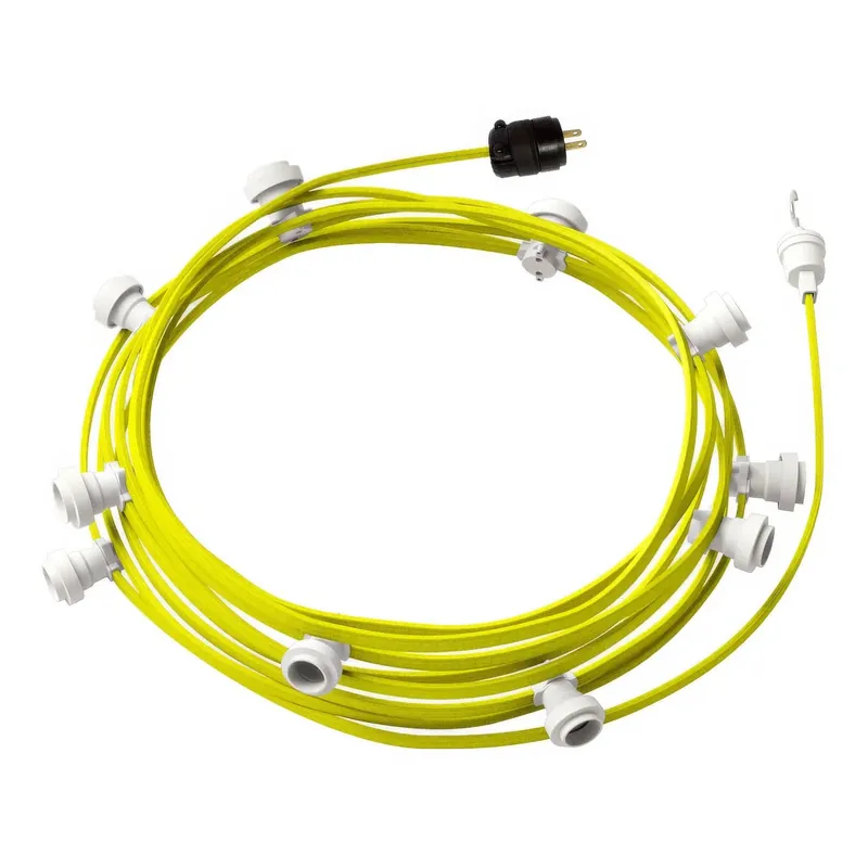 Soddisfatti O Rimborsati Ready-to-use 40ft String Light with 10 white sockets, hook and plug - CF10