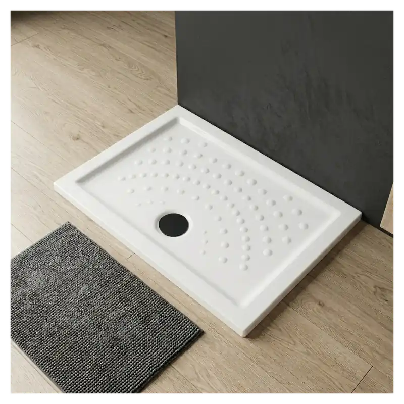 Spedito Oggi Piatto doccia in ceramicia bianca h6 100x70 Malta