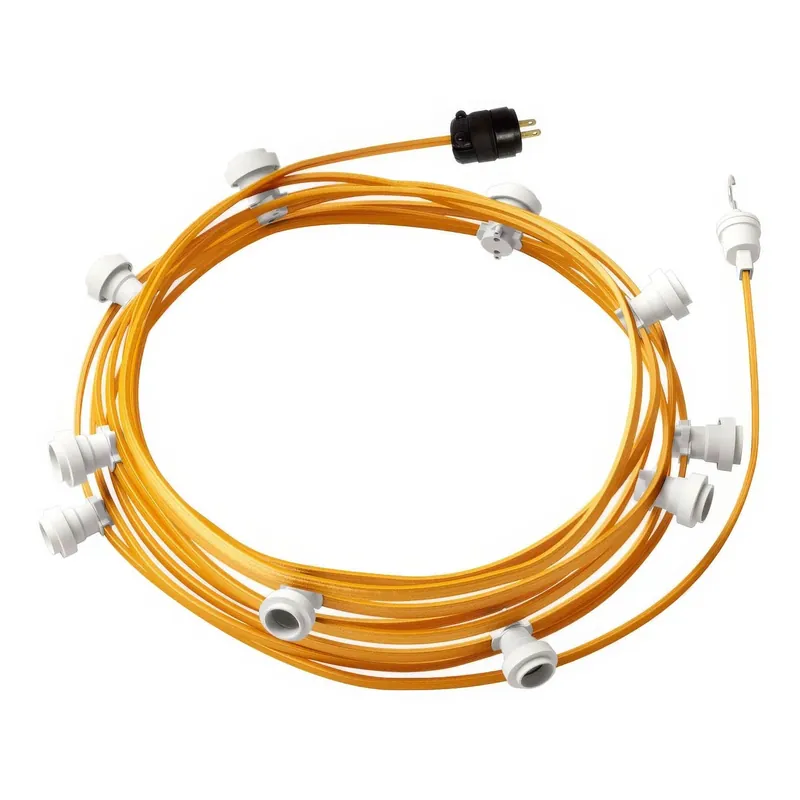 A Buon Prezzo Ready-to-use 40 ft String Light with 10 white Sockets, Hook and Plug - CM05