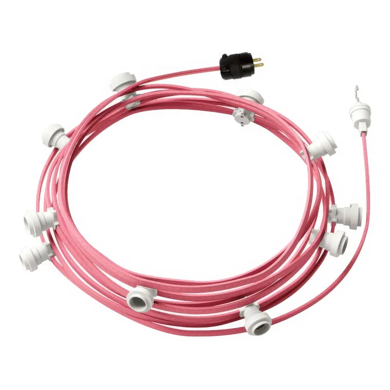 Esclusivo Ready-to-use 40 ft String Light with 10 white Sockets, Hook and Plug - CM16