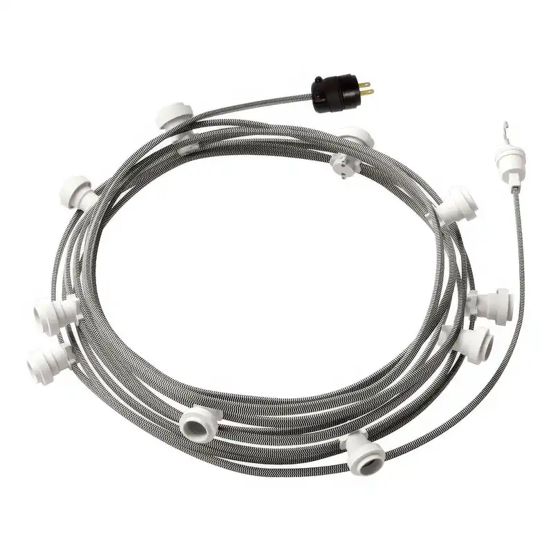 Offerta Lampo Ready-to-use 40ft String Light with 10 white Sockets, Hook and Plug - CZ04