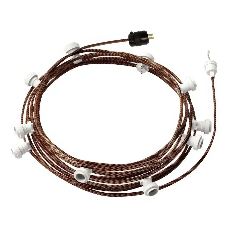 Prezzo Basso Ready-to-use 40ft String Light with 10 white Sockets, Hook and Plug - CZ22
