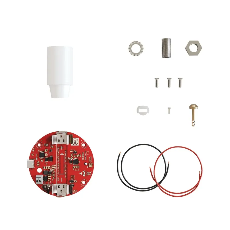 Electronic kit for 5V USB-C battery-powered lamps with smooth E14 Socket - White Professionale