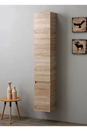 A Buon Prezzo Colonna bagno sospesa con 2 ante quercia naturale