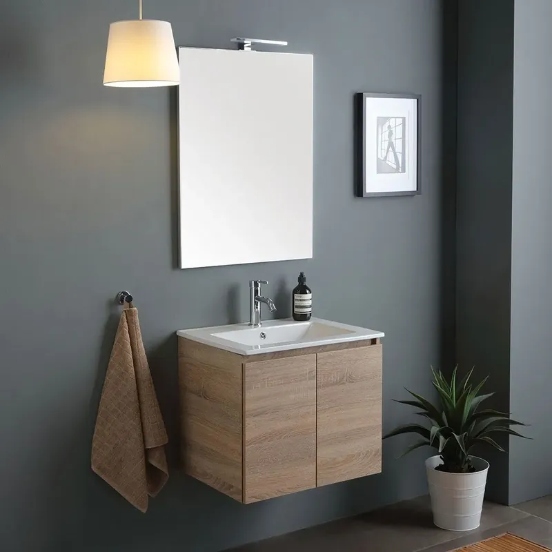 Direttamente Dal Produttore Composizione 60cm 2 ante con lavabo e specchio 60x80 Berlin