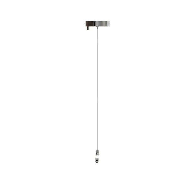 Ceiling canopy Kit Ø 120 mm with steel suspension and millimetric balancer – Chrome Super Prezzo