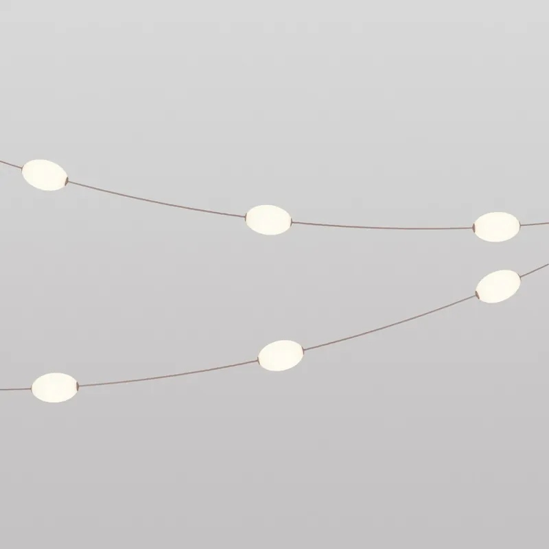 Quantità Limitata Outdoor 6-Light String Light for wet locations Desert Brown, Power supply with US plug - Marina6