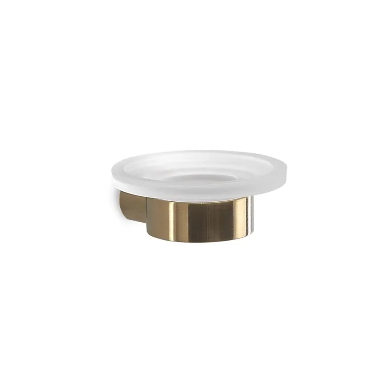Spedizione Espresso Portasapone da muro oro matt in ottone e vetro satinato Palazzo