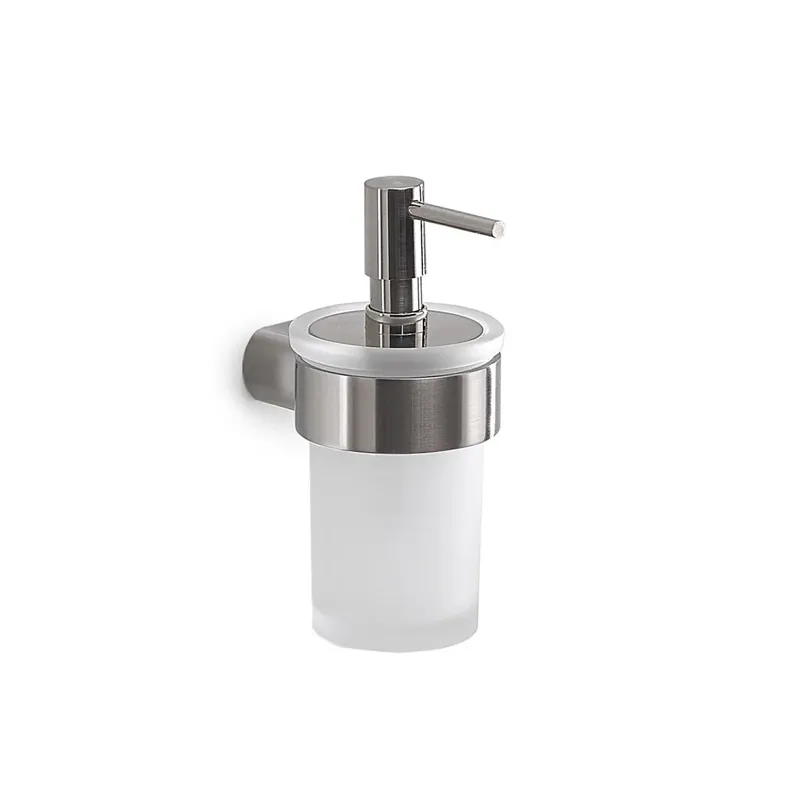Quantità Limitata Dispenser sapone da muro spazzolato in ottone, acciaio inox e vetro satinato Palazzo