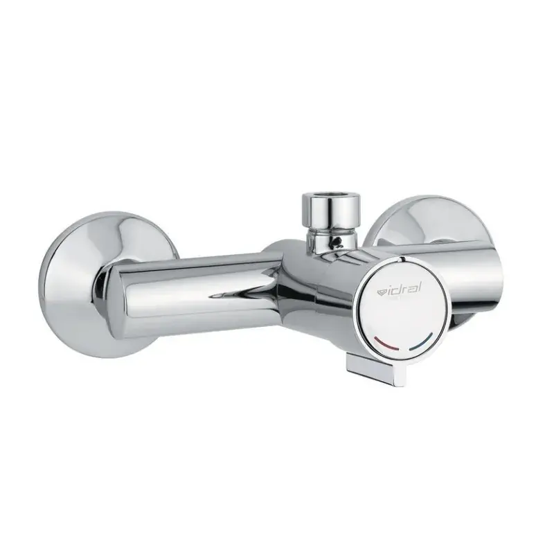 Mitigeur de douche temporisé mural avec bouton poussoir Idral Minimal 08132 - 08132-30 Ultime Pezzi