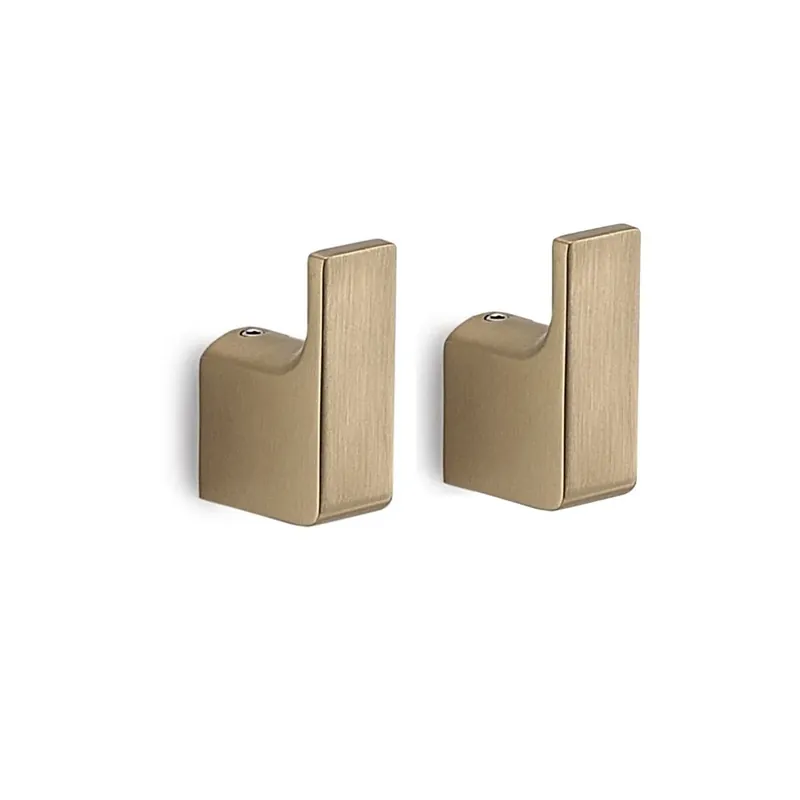 Appendiabiti bagno 2 pezzi oro matt fissaggio a vite Palazzo Novità