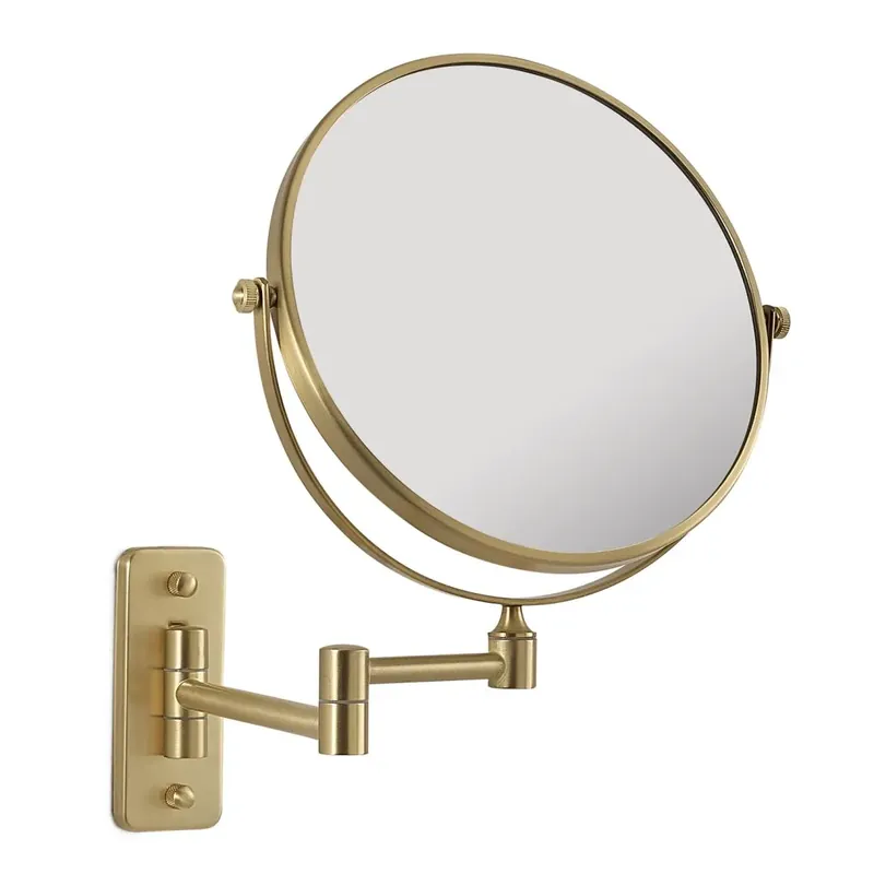 Specchio ingranditore 3X da muro oro matt Gaia Ultime Pezzi