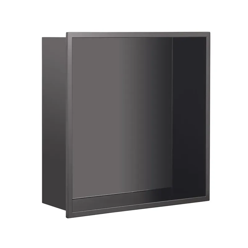 Economico Nicchia da parete o doccia 30x30 cm in acciaio inox nero opaco Guest