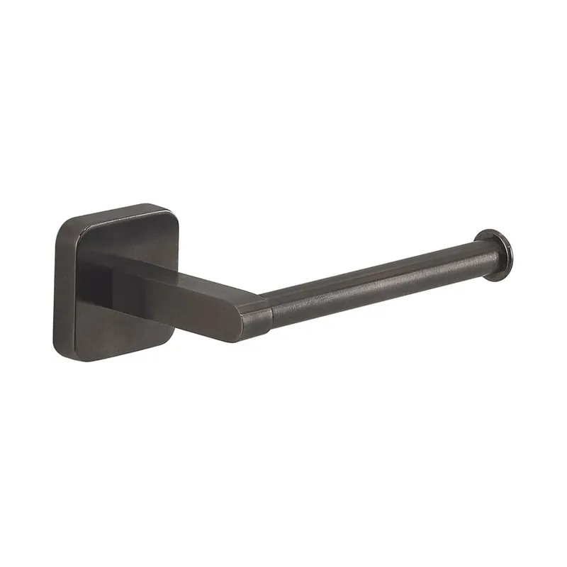 Portarotolo bagno in acciaio inox gun metal fissaggio viti o biadesivo Tahiti Non Perdere