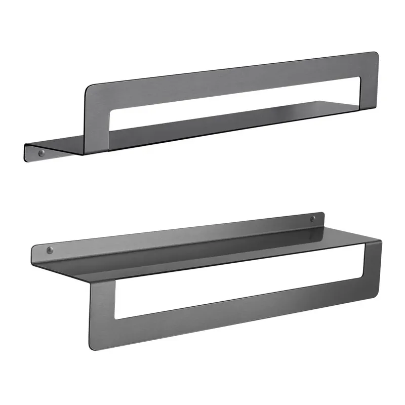 Vendita Finale Mensola portaoggetti doccia con portasciugamani 50 cm gun metal Camelia