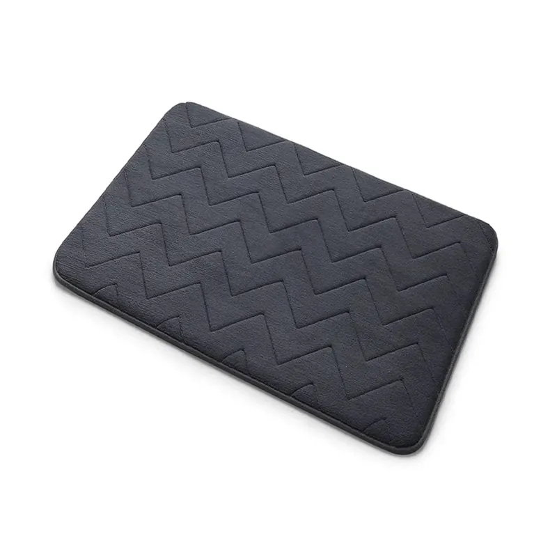 Promozione Tappeto bagno 40x60 cm antracite in poliestere antiscivolo Melissa