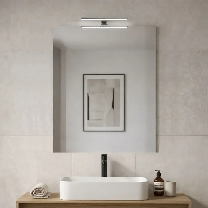Compra Online Specchio semplice 90x110 con lampada LED per arredo bagno