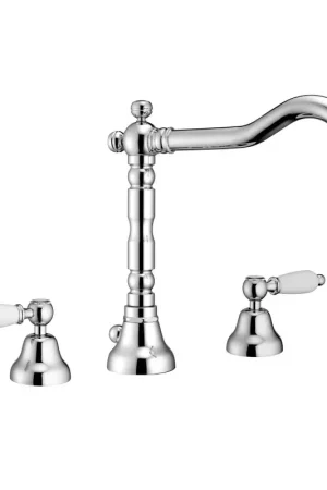 Mélangeur lavabo 3 trous avec bec pivotant Porta & Bini Queen 12154 Ultimissimo Modello