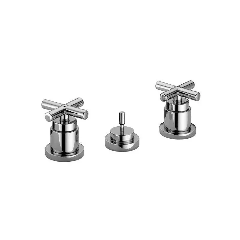 Mitigeur bidet 3 trous avec vidage 1"1/4 Paffoni Quattro QTV116CR Occasione Imperdibile