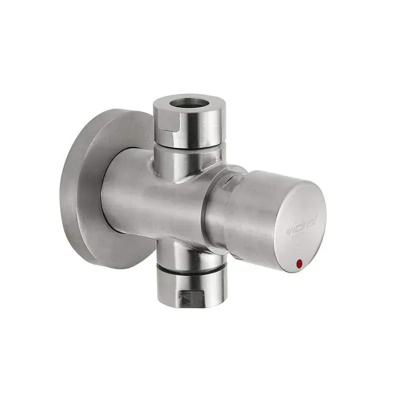 Robinet de douche temporisé en acier inoxydable avec bouton poussoir Idral Inox 08430 - 08430-30 Must-Have
