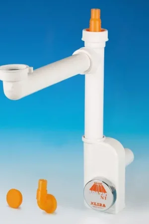 Siphon gain de place inspectable pour évier 1 bac, sortie Ø40, coloris blanc LIRA Spazio 1NT 9.1290.01 Compra Online