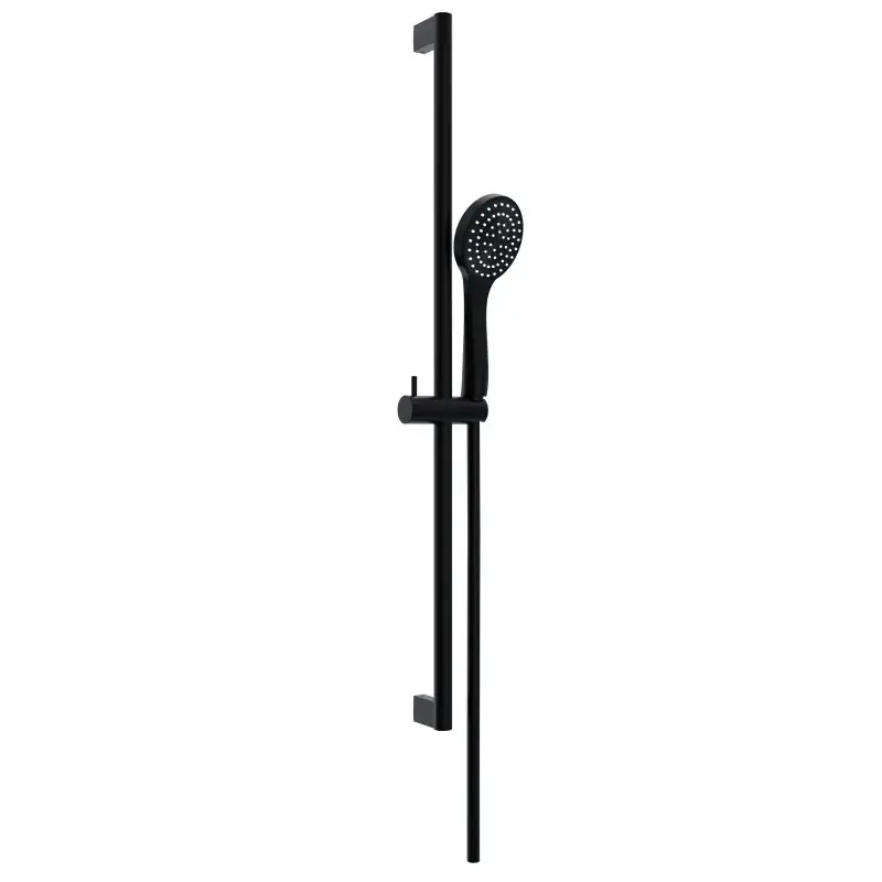 Ultima Occasione Barre de douche murale ronde pour douche couleur noir mat Ercos Round BNASTKAS42